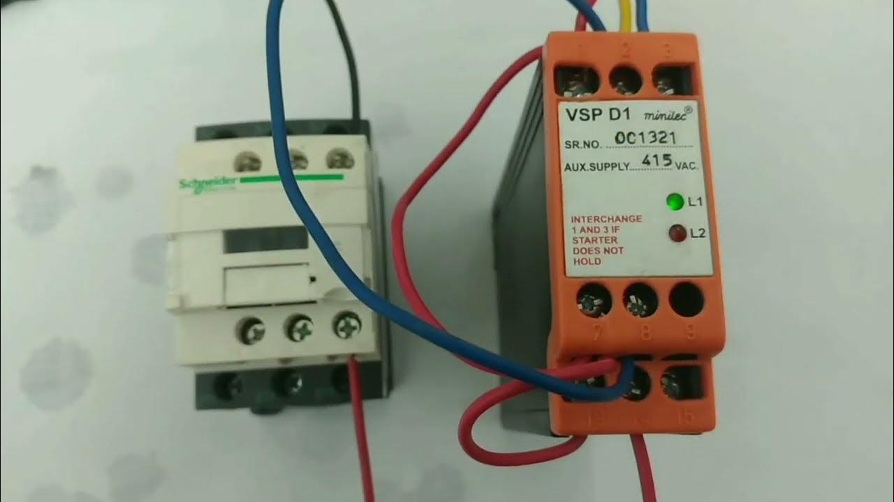 Minilec VSP D1 Phase failure & Phase sequence Relay connection