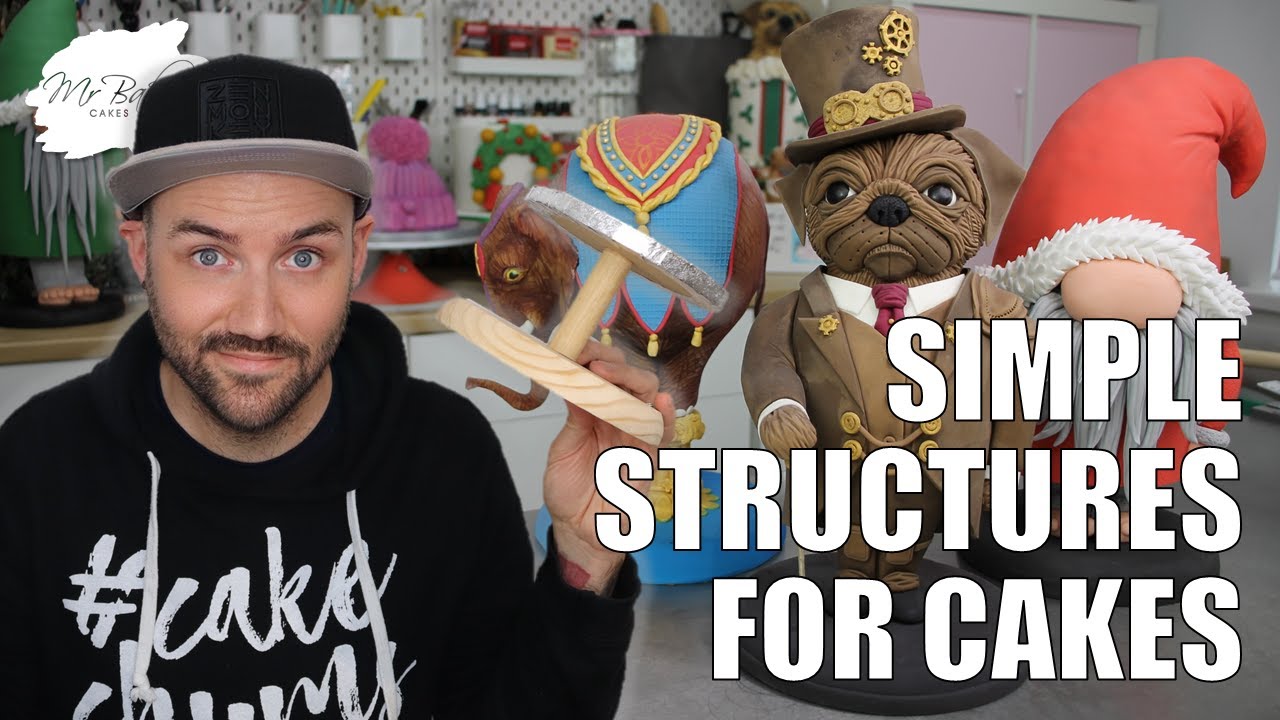 Знакомство с простыми конструкциями тортов | Создание торта с персонажем, бросающим вызов гравита...