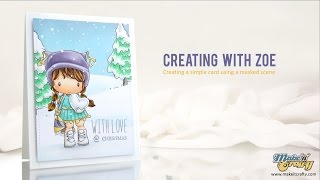 Making a card with a rubber stamp scene