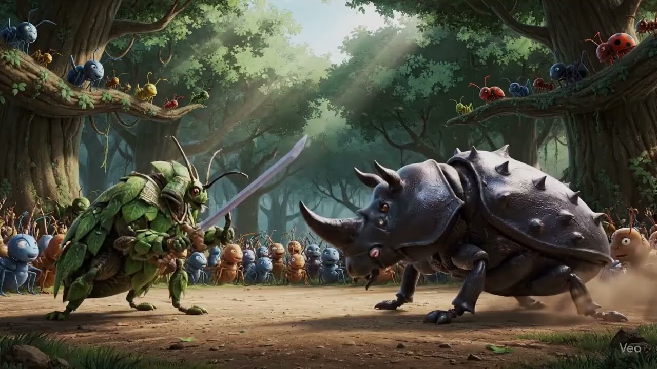 Exciting insect battle