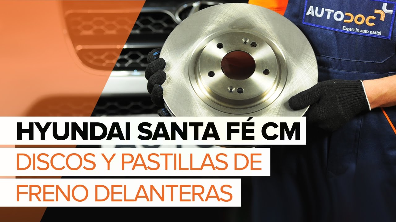 Cómo cambiar los discos y pastillas de freno delanteras en HYUNDAI SANTA FÉ  CM [INSTRUCCIÓN] 