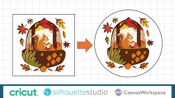 Turn ANY SQUARE shadow box template to CIRCLE | Design Space, Silhouette Studio and CanvasWorkspace