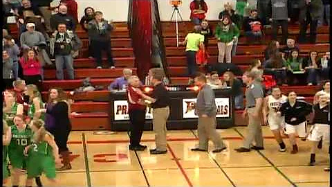 Prescott center Jennifer Kleinschmidt sinks 3-pt b...
