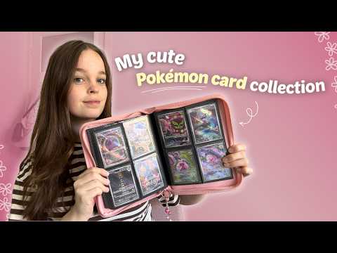 cute pokemon card binder Winsing 4 Pocket Trading Binder, 400 Card Capacity, Pink Pokemon Trading Card Binder Holder