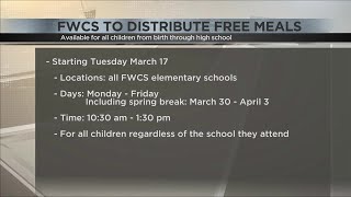 FWCS to distribute free meals amid COVID-19 outbreak