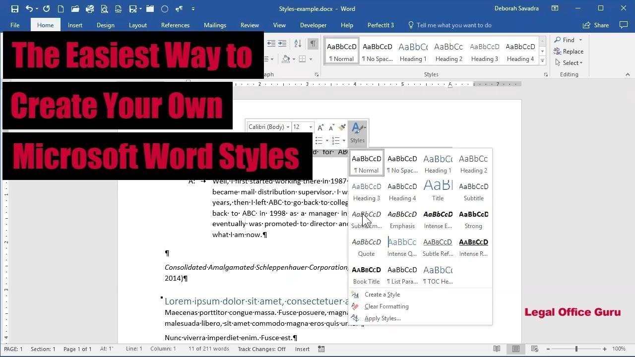 The Easiest Way To Add Your Own Style To Microsoft Word Youtube