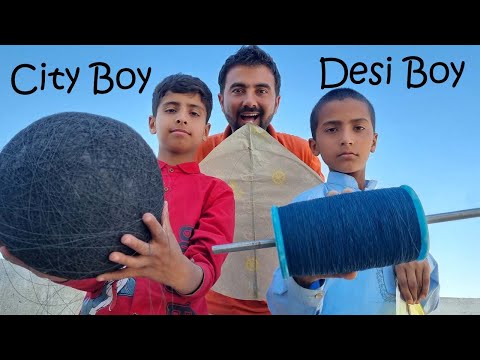 City Boy Vs Desi Boy Kite Cutting Challenge Shoot From Sony Camera Audio Quality Rode Microphone