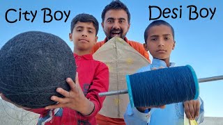 City Boy Vs Desi Boy Kite Cutting Challenge Shoot From Sony Camera Audio Quality Rode Microphone screenshot 5