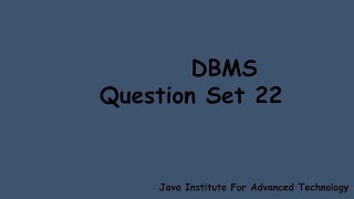 Question Set 22 | Java Institute | Tiger Fish | PCJT