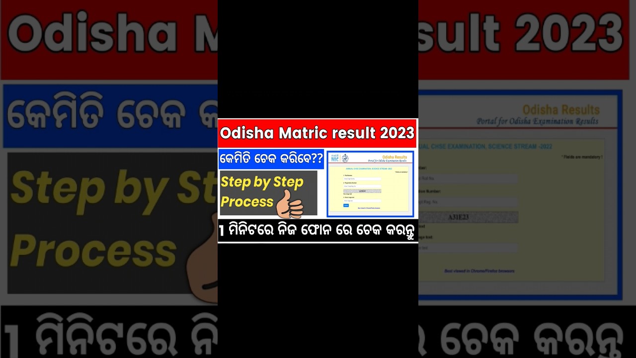 How to check odisha 10th result 2024 | odisha matric result 2024 