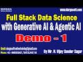 FULL STACK DATA SCIENCE with Generative AI & Agentic AI tutorials || by Mr. N. Vijay Sunder Sagar