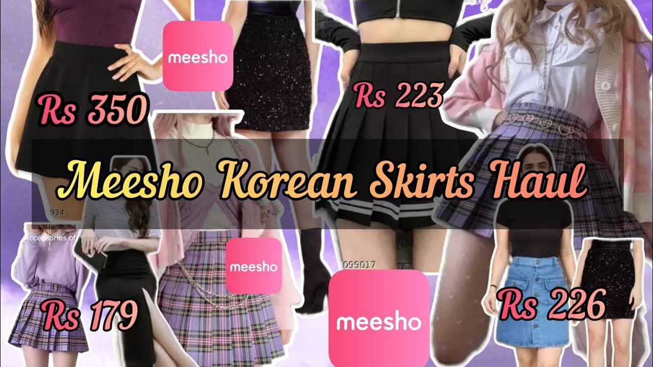 Meesho Korean Skirts Haul! Aesthetic Skirts! miniskirt/pencil/flared
