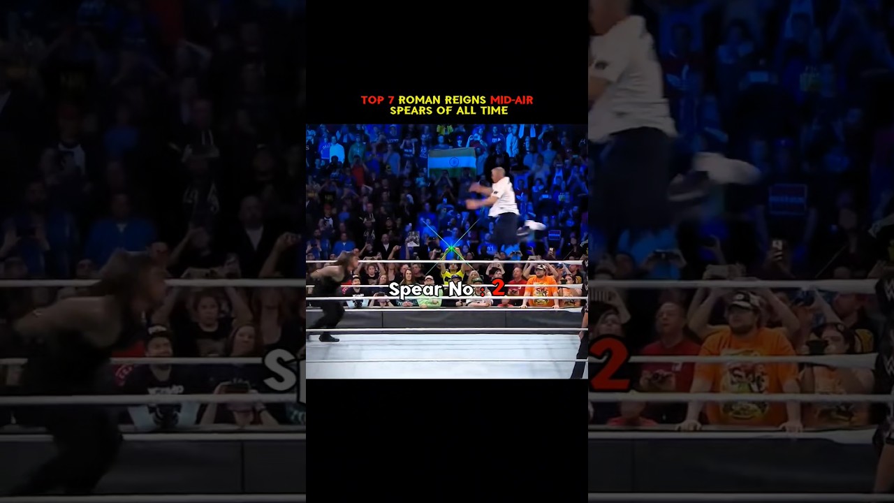 Top 7 Mid-Air Spear's of Roman Reigns 👀💀