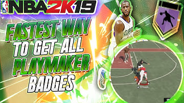 FASTEST WAY TO GET ALL HALL OF FAME PLAYMAKER BADGES NBA 2K19 TUTORIAL! REP UP FAST IN ONE GAME!