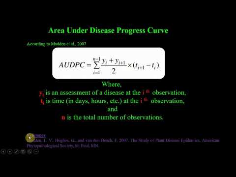 AUDPC analysis and its graph preparation using Excel and PowerPoint