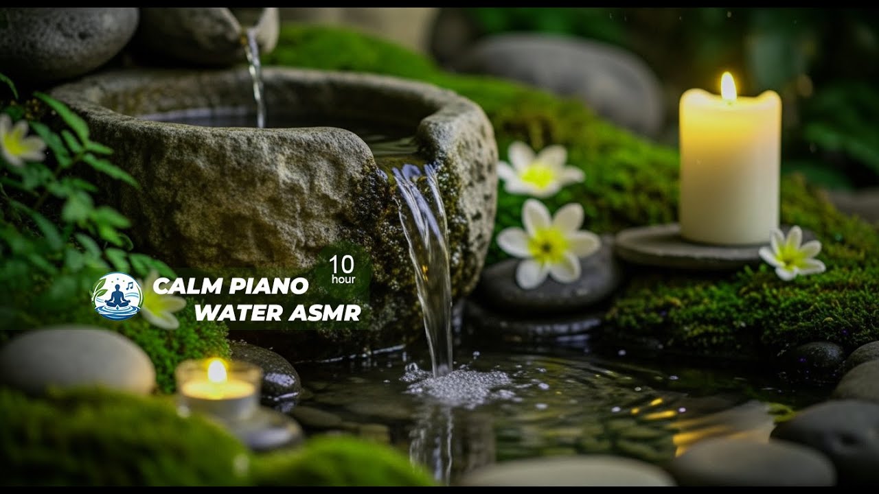 Water Calm Instruments Slow Piano + Water Sounds for Stress Relief | Calm Nervous System - YouTube