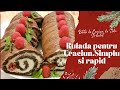 Rulada de cacao de Craciun. Retete usoare