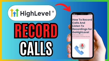 How To RECORD CALLS On GoHighLevel 2024!