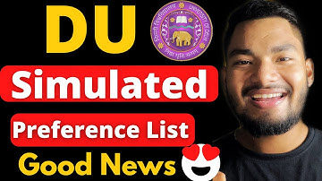 DU Simulated Preference List 😍 Wow Good News Students 🥳