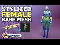 Blender 2.9 Tutorial - How to Make a Stylized Female Character Base Mesh