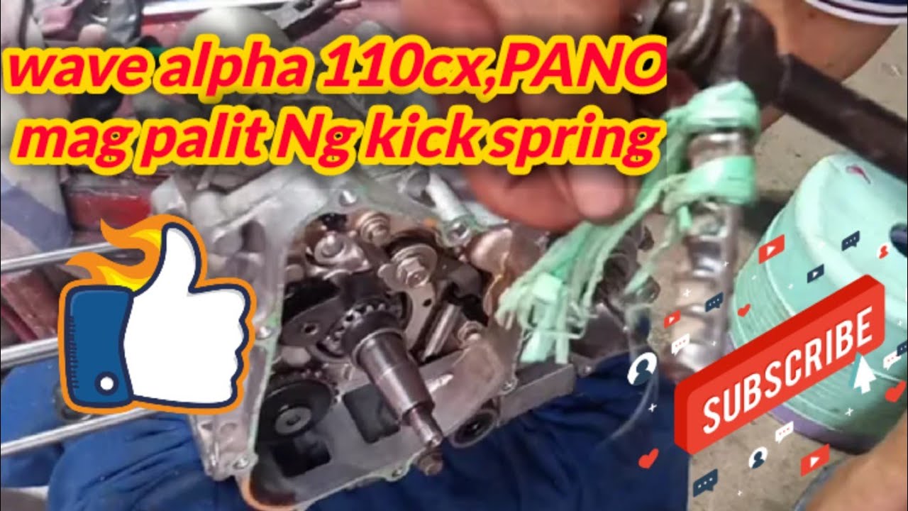 wave 110 cx,papano mag palit Ng kick spring,Hindi bumabalik na kick spring