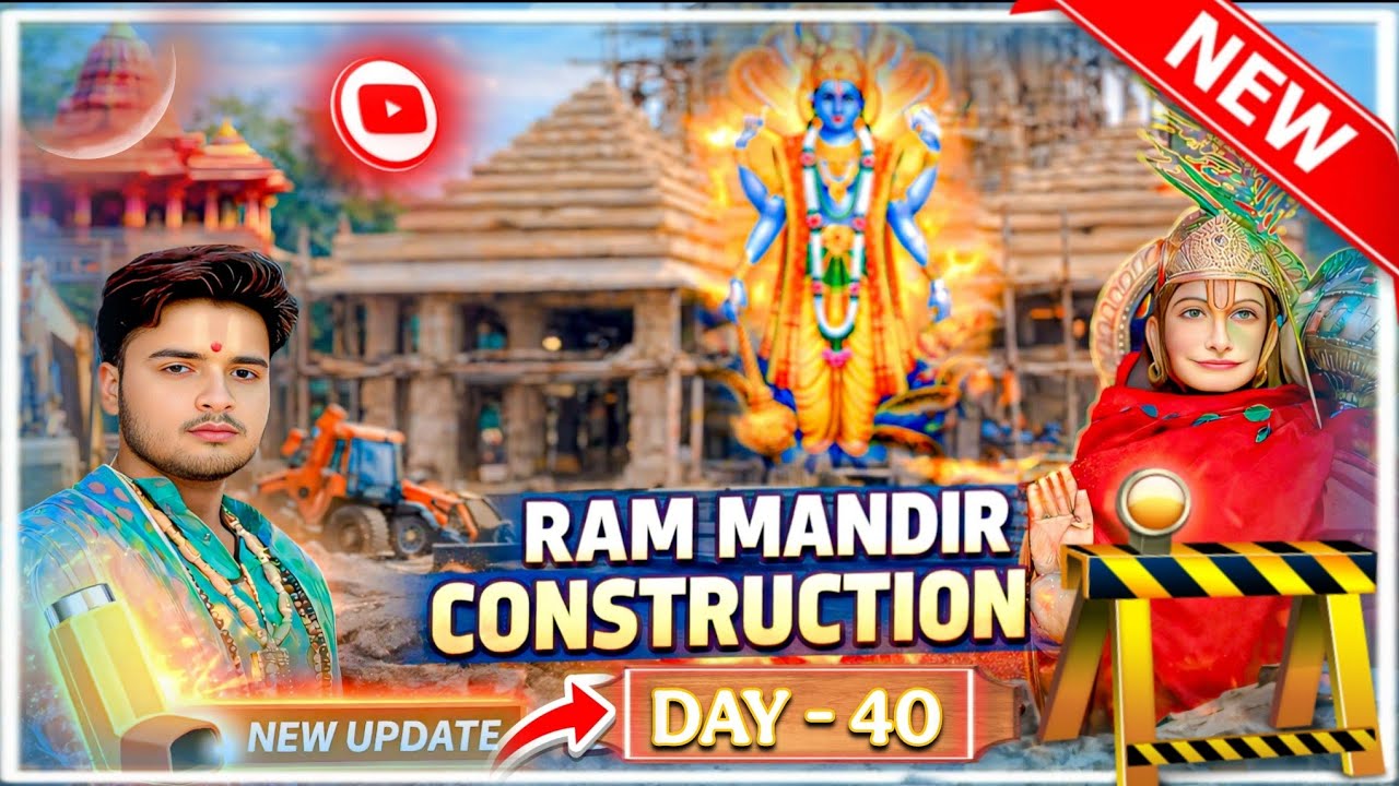 👉🏻DAY- 40 🛕पिलर 🚩का काम 🙏🏻 शुरू हो गया |👈🏻