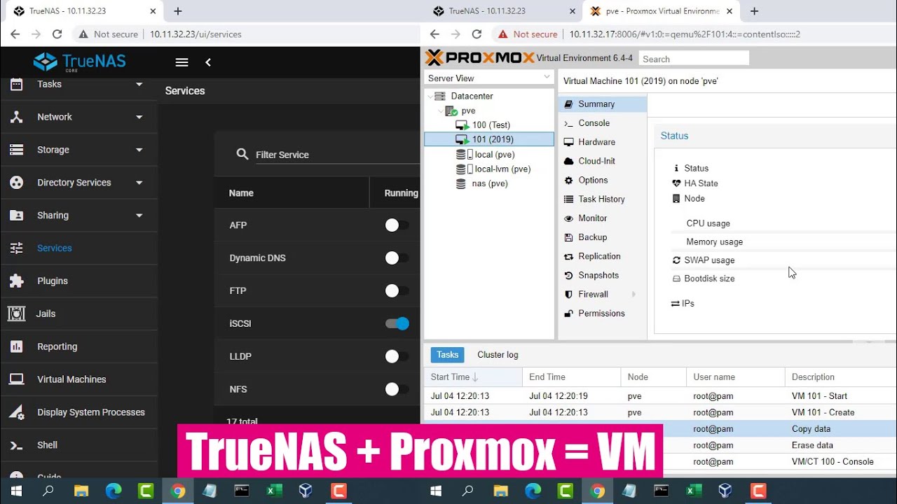 How to create virtual machines on TrueNAS with Proxmox