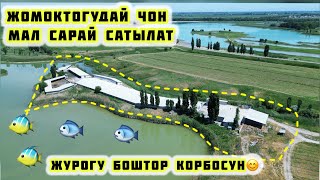 картинка: ЖОМОКТОЙ ЖЕРДЕН чон ФАЗЕНДА САРАЙЫ МЕНЕН САТЫЛАТ. 90сотых жер кызыл китеп. 350.000$. Көлү да бар!!