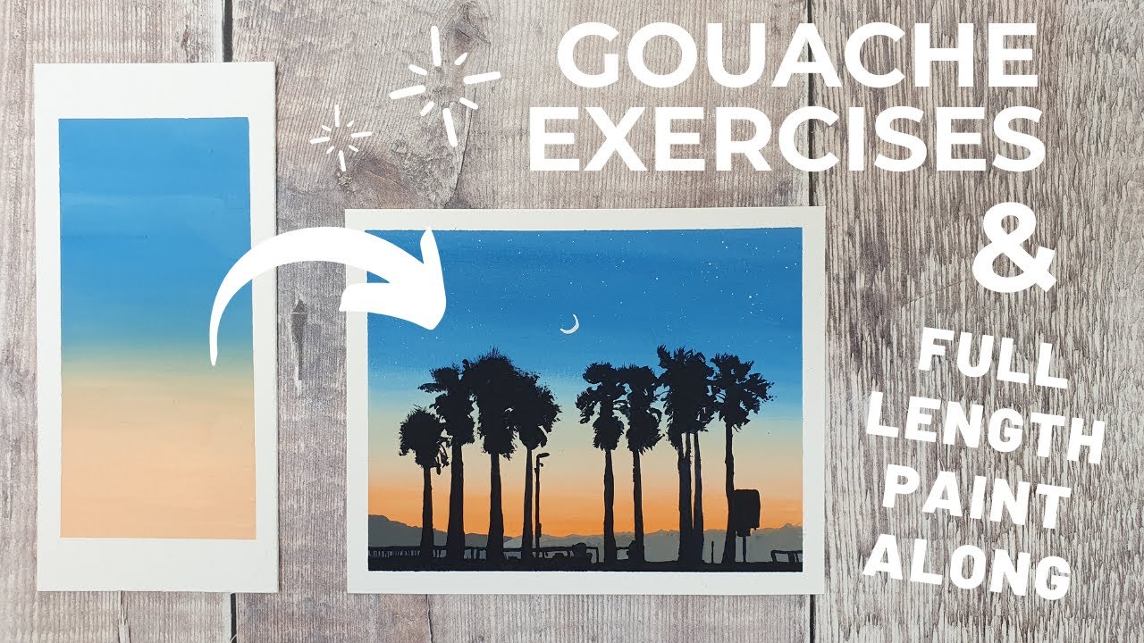 2X GOUACHE TIPS FOR BEGINNERS & FULL LENGTH PAINT ALONG WITH NARRATION!