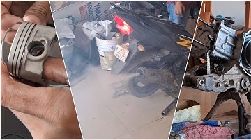 Engine repair/yamaha rayzr white smoke engine bad noise and mileage problemयामाहा रेजर