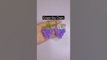 DIY Fuzzy Wire Grape Keychain – Super Cute and Easy!✨ #diykeychain #easycrafts #craftideas #shorts