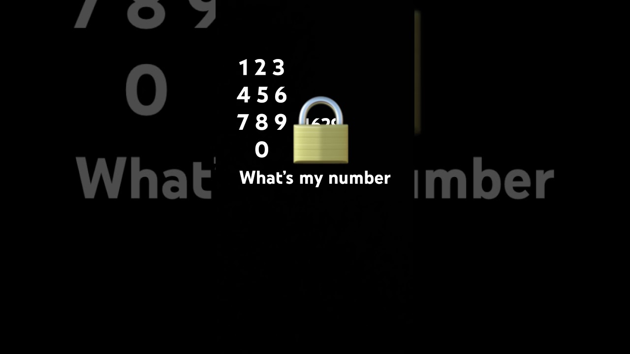 What my number - YouTube
