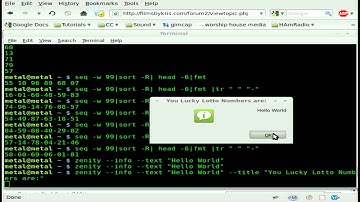 Random Lotto Number in GUI with Zenity - BASH - Linux