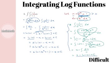 Integration - HOW TO: Integrating Logarithmic Functions (Difficult Level)