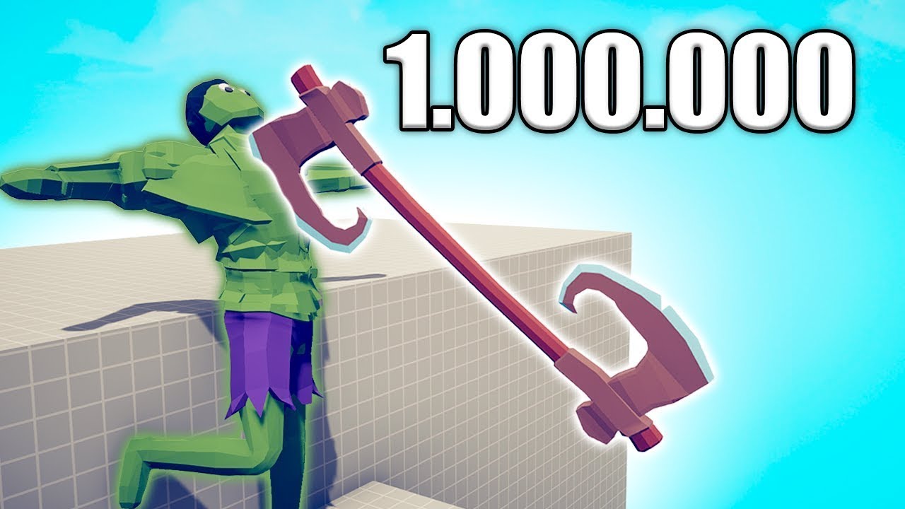 1.000.000 DAMAGE AXE THROWER & KNIFE vs UNITS COMPILATION - TABS | Totally Accurate Battle Simulator