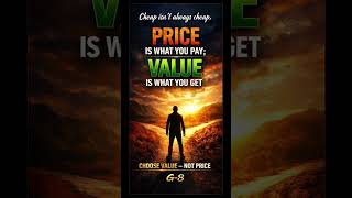 Don’t chase cheap. Chase value. #financialwisdom #wealthbuilding  #ValueOverPrice #WealthMindset