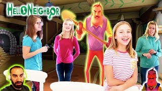 Hello Neighbor in REAL LIFE with MYSTERY kids! | Parent Swap with 8 Passengers GAME!