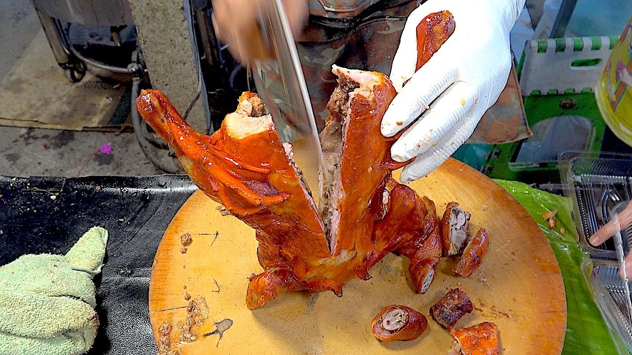 ROASTED DUCK CUTTING STREET FOOD YouTube
