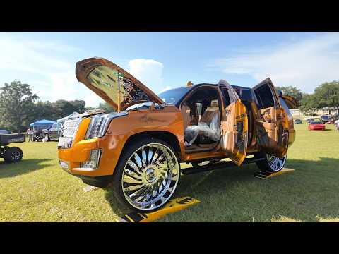 Escalade on 34s with a 100-inch TV in the Ceiling!