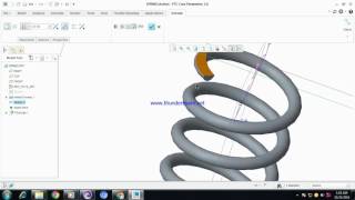 Spring in Creo Parametric 3 0
