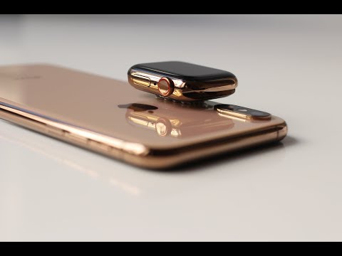 GOLD Combo Unboxing  iPhone Xs Max  amp  Apple Watch Series 4 first view