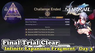 Planar Infinity "Infinite Expansion Fragment" Plane FINAL TRIAL CLEAR with Topaz | Honkai Star Rail