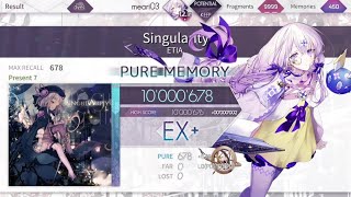 【Arcaea】 Singularity [Present 7] PURE MEMORY (MAX)