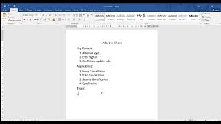 DSP - Adaptive Filters | 21-TE-82 |