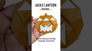 ORIGAMI JACK O' LANTERN [TUTORIAL] #shorts