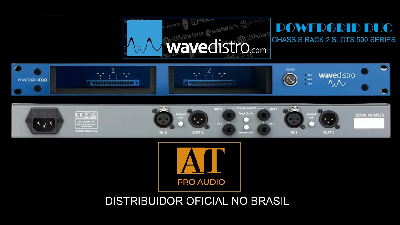 WAVE DISTRO POWERGRID DUO CHASSIS RACK 19" 2 SLOTS 500 SERIES - AT ...
