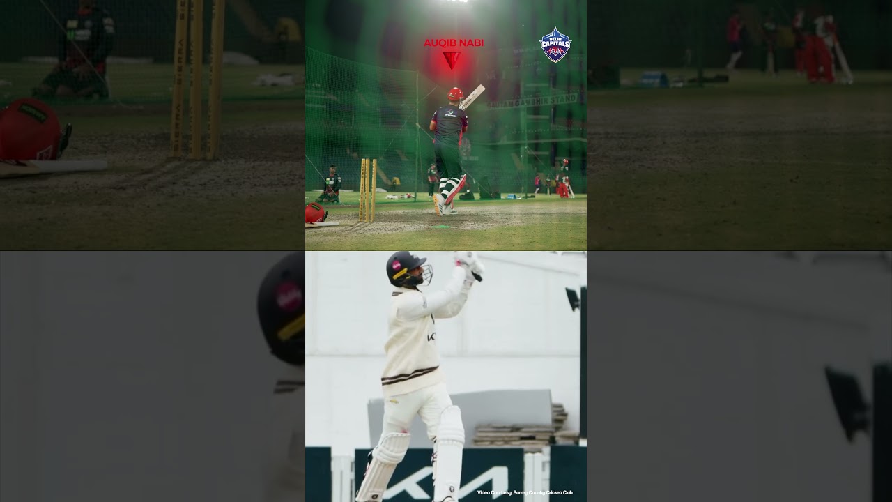 Dilli ➡️ Surrey, the ball keeps flying off Auqib's bat 💪