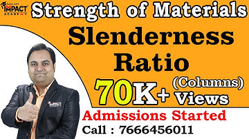 Slenderness Ratio | Columns | Strength of Materials | Engineering #freeengineeringcourses #zafarsir