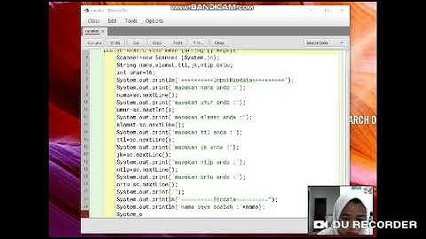 Tutotial membuat biodata menggunakan java #tugas pemrograman