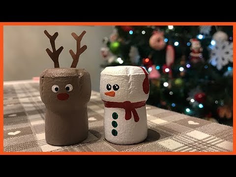 Lavoretti Di Natale Con Tappi Di Sughero.Decorazioni Segnaposto Natalizi Con I Tappi Di Sughero Diy Youtube